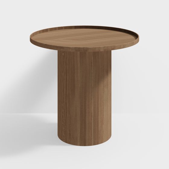 Elegant Round Wooden Table 3D model for Various Projects