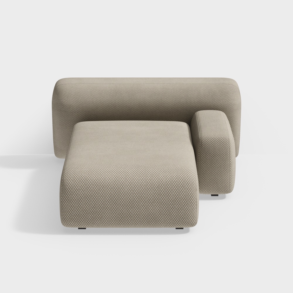 Urban Comfort Low-Poly Sofa 3D model