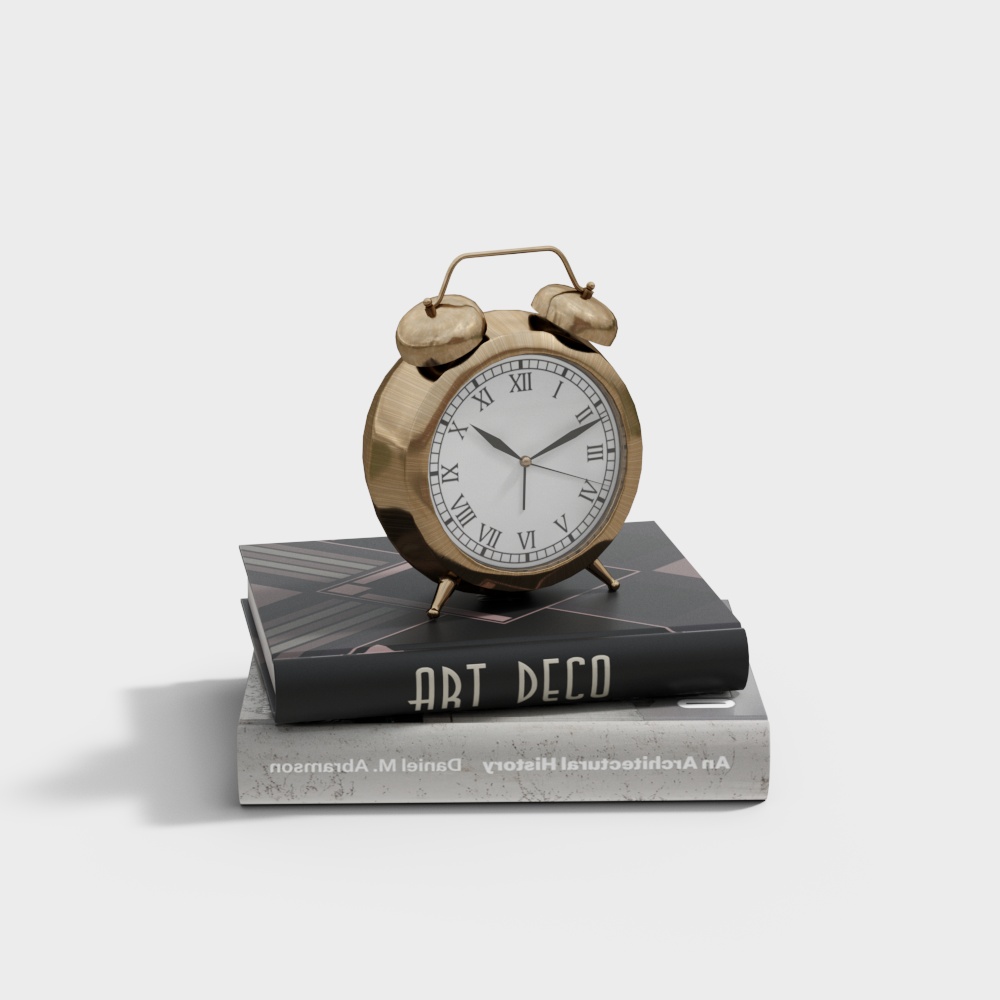 Book Alarm Clock Decorative Ornament Set