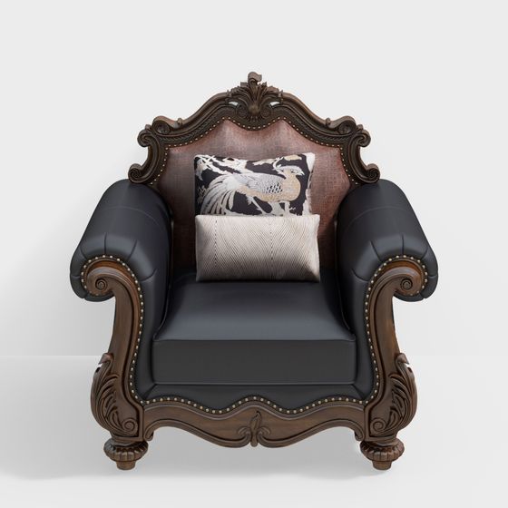 Regal Chair 3D model - A Blend of Classic and Modern Elegance