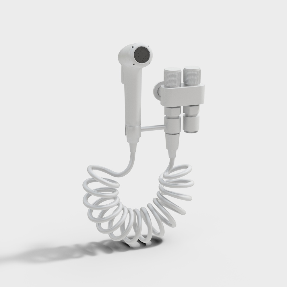 Minimalistic Bathroom Handheld Showerhead 3D model