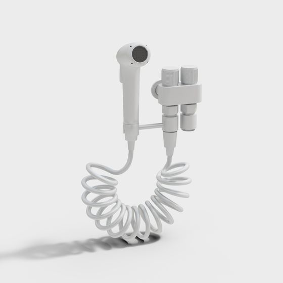 Minimalistic Bathroom Handheld Showerhead 3D model