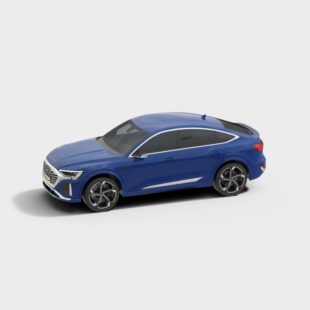 Futuristic Blue SUV 3D model