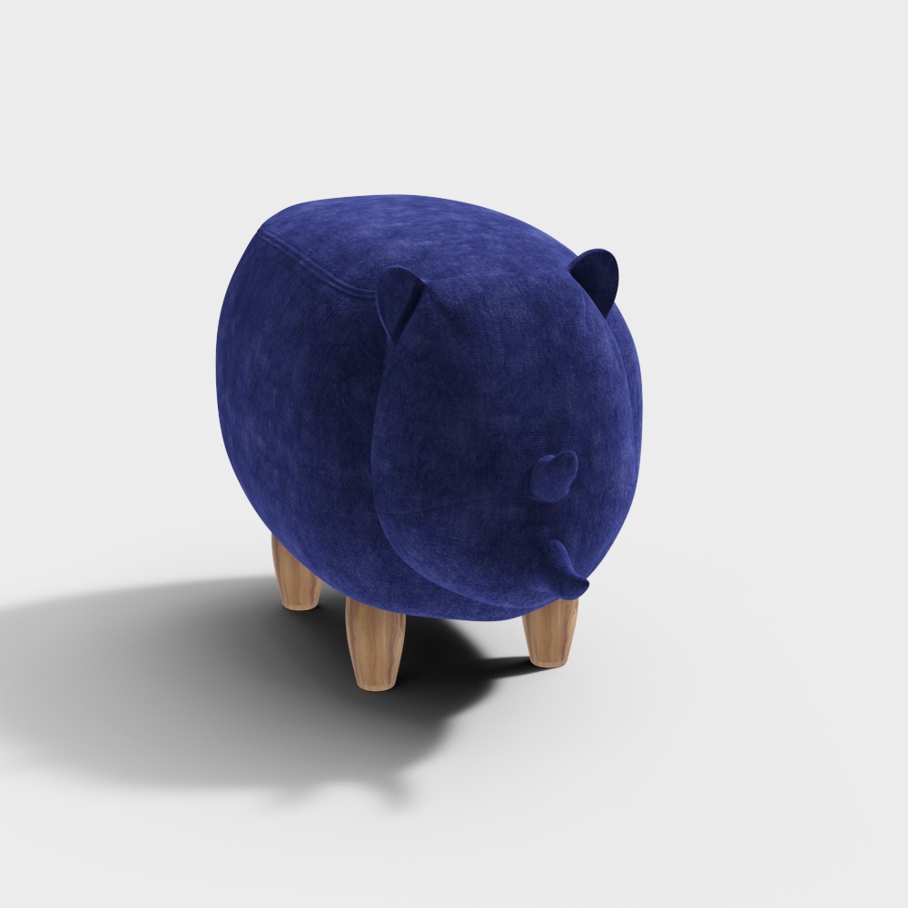 Blue Bear Ottoman 3D model