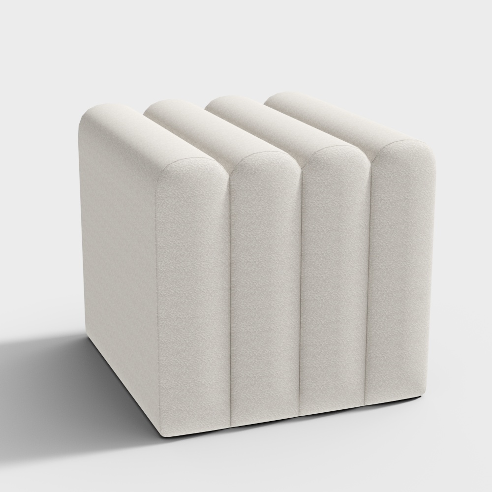 現代布料方形低椅