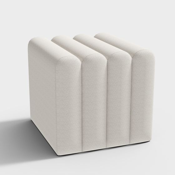 Chaise basse carrée en tissu moderne