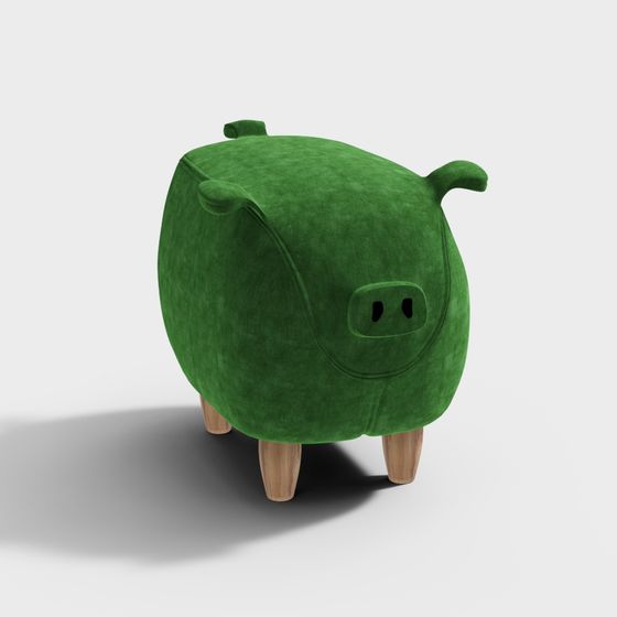 Charming Pig Stool 3D model for Creative Designs