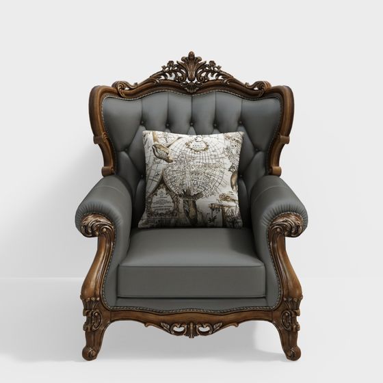 Royal Chair 3D model - A Fusion of Classic and Modern Design