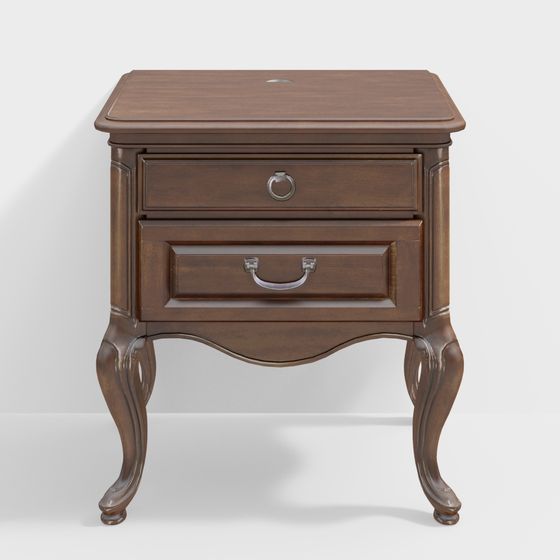 Vintage Nightstand 3D model for Classic Interiors