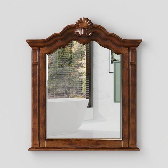 Victorian Bathroom Mirror Classic Elegance 3D model