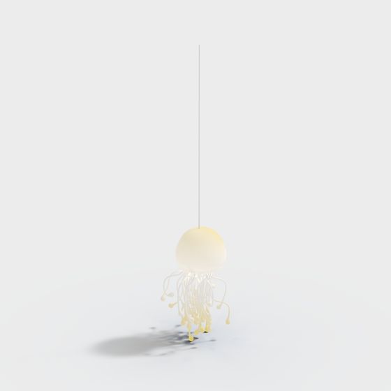 Elegant Jellyfish Lamp 3D model for Creative Projects