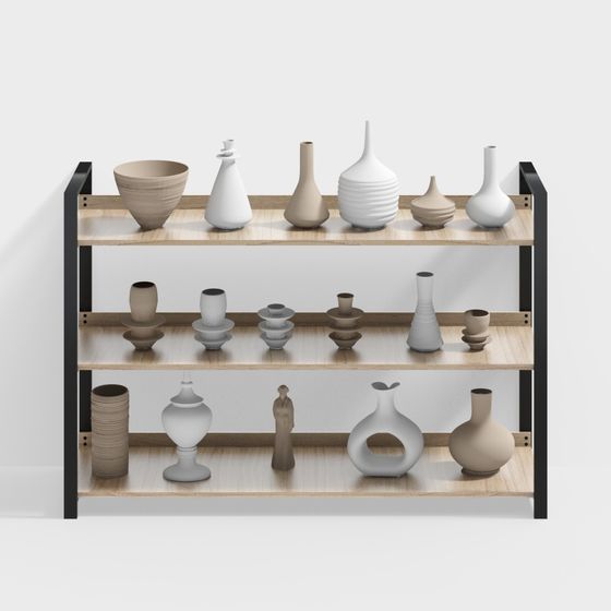 Ceramic Art Display Rack 3D model