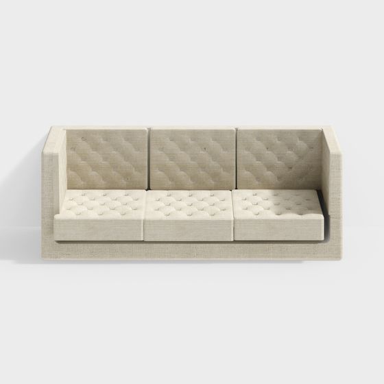 Urban Comfort Low-Poly Sofa 3D model