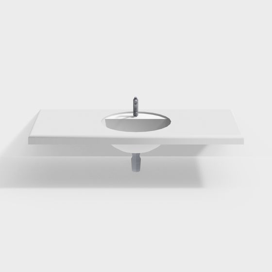 Sleek Floating Vanity 3D Model