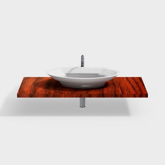 Elegant Floating Wash Basin 3D model