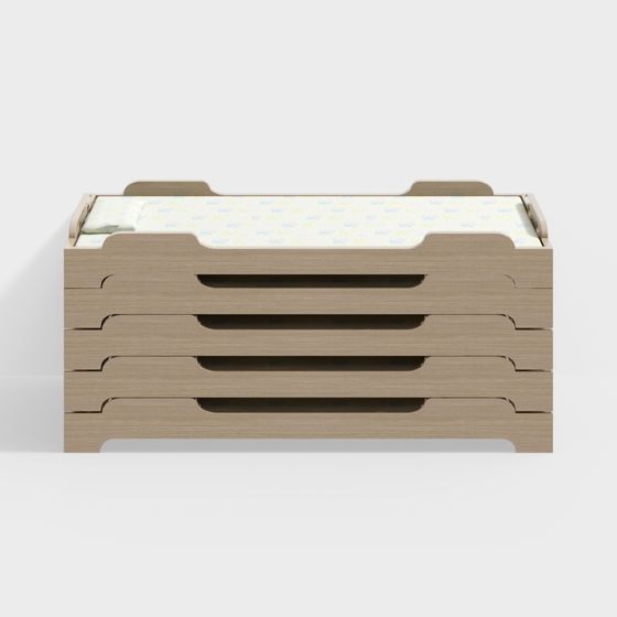 Letto singolo in legno per asilo