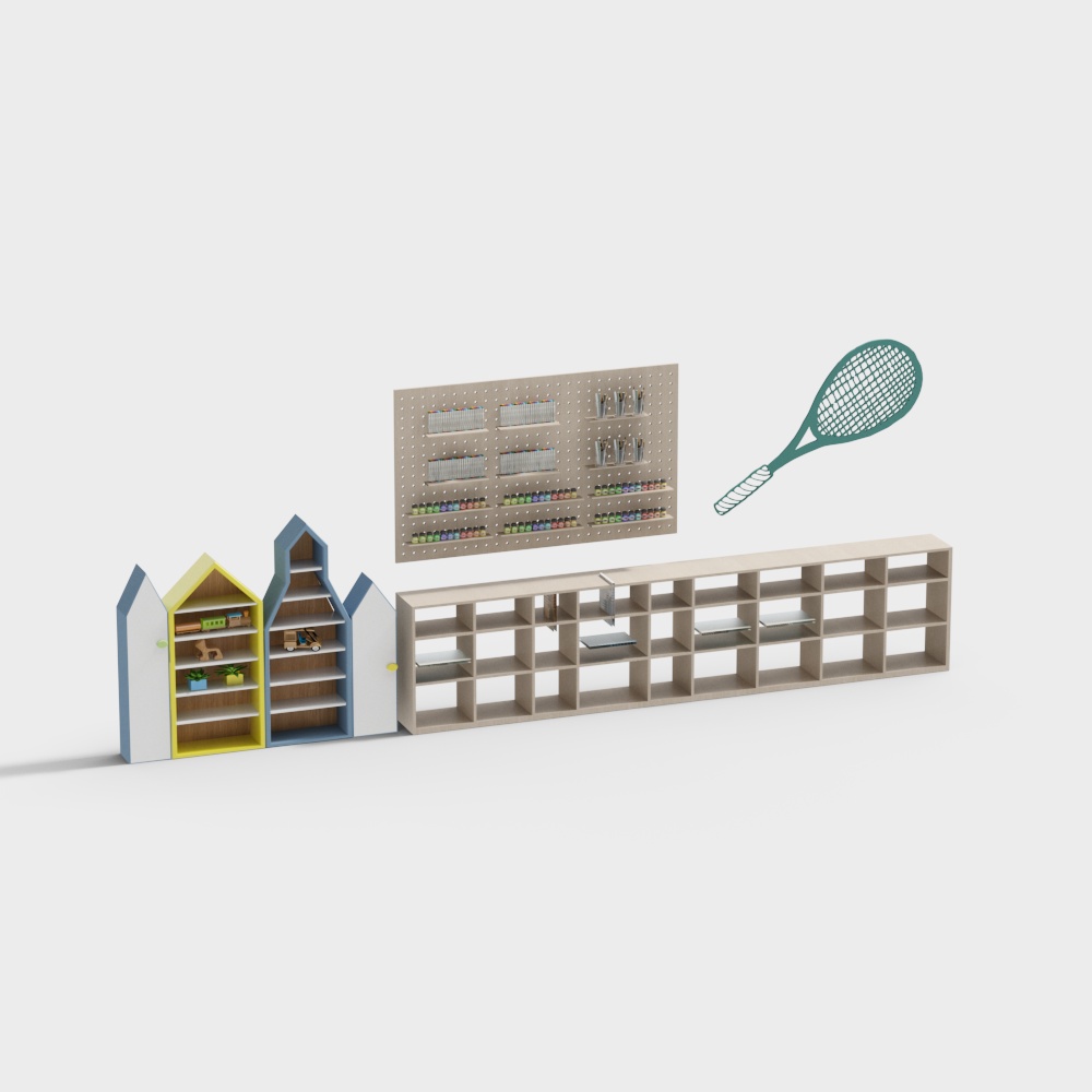 Mur de fond raquette pour jardin d'enfants