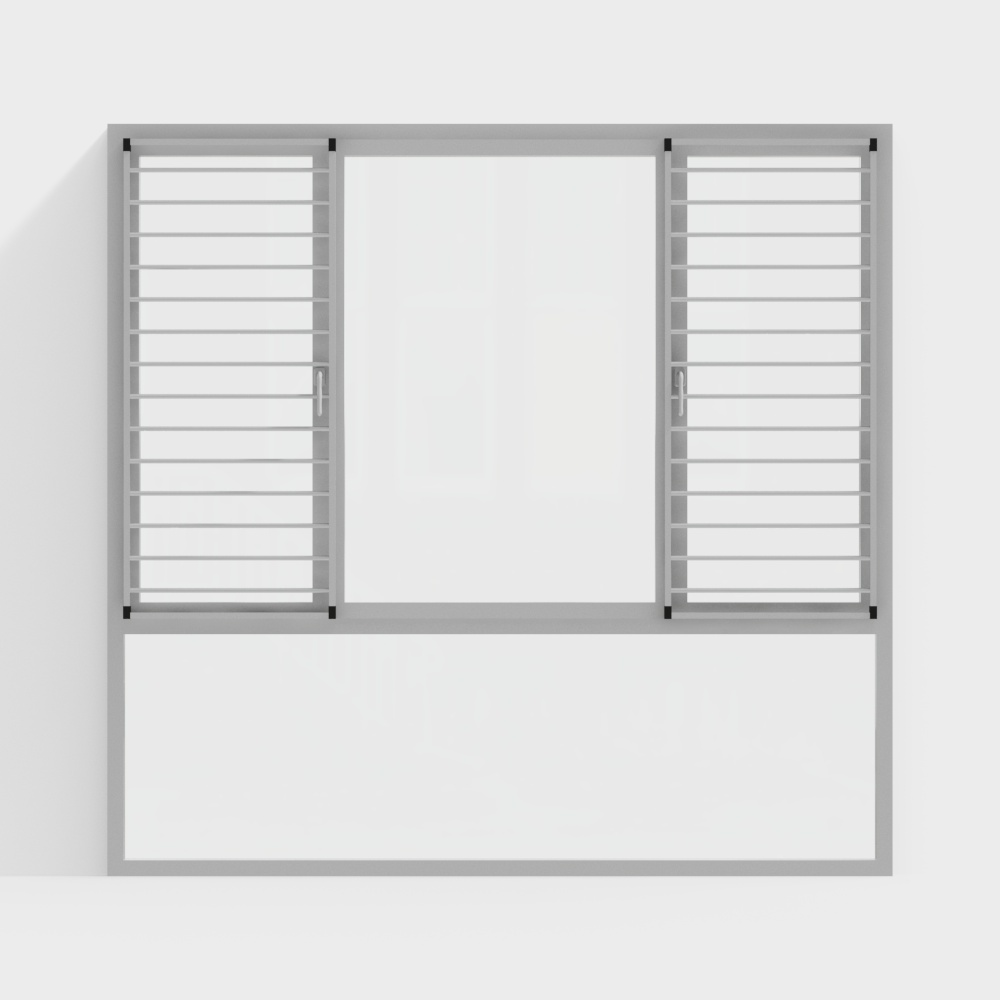 Cửa sổ hệ thống lớp học với lan can an toàn mở