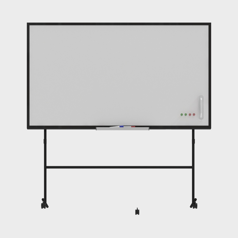 Minimalist Mobile Whiteboard 3D model