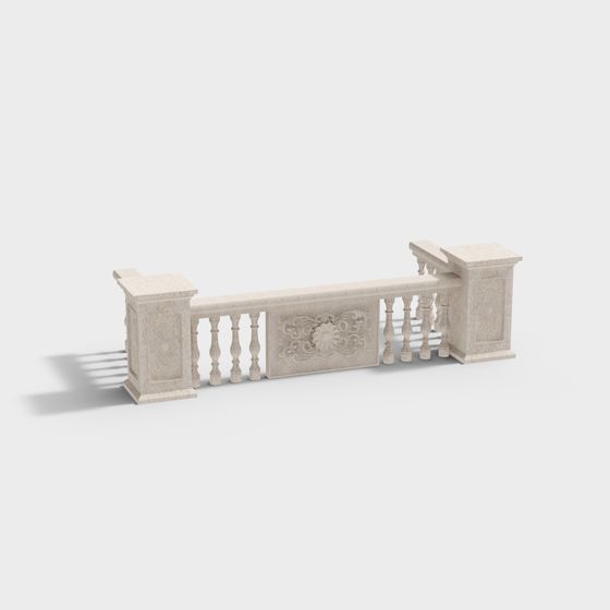 Classic Marble Railing 3D model