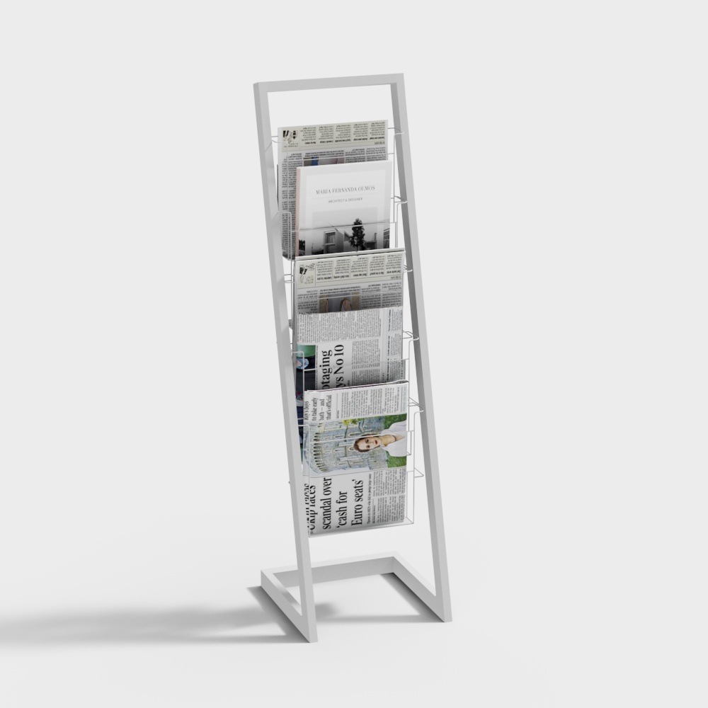 L-shaped Magazine Stand for Classroom Reading Room