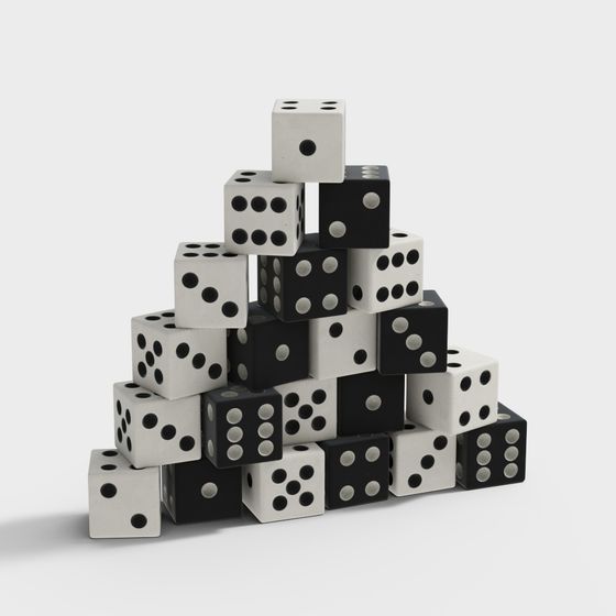 Dice Stack 3D Model