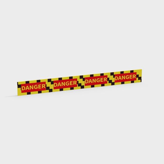 High-Detail Danger Tape 3D Model