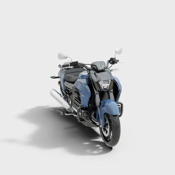 Stylish Low-Poly Motorcycle 3D model