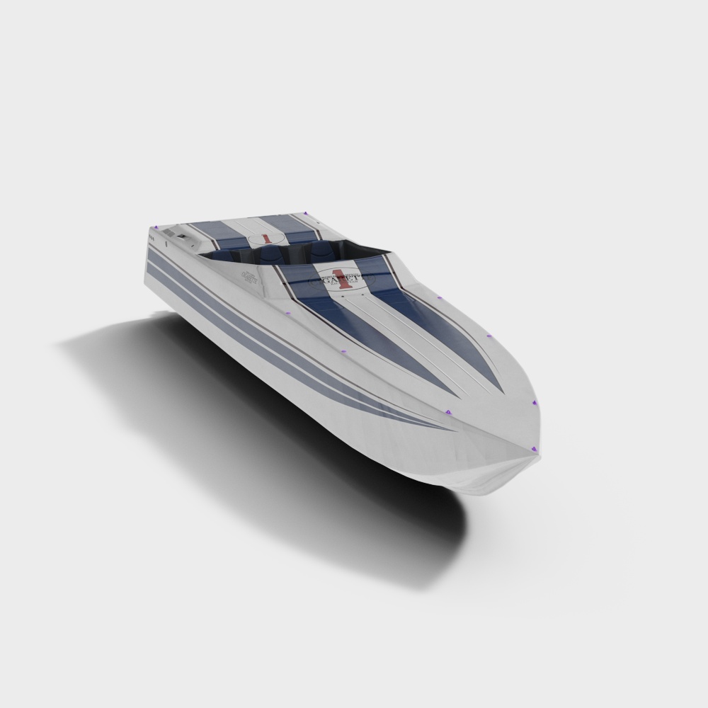 Modèle de bateau à moteur moderne