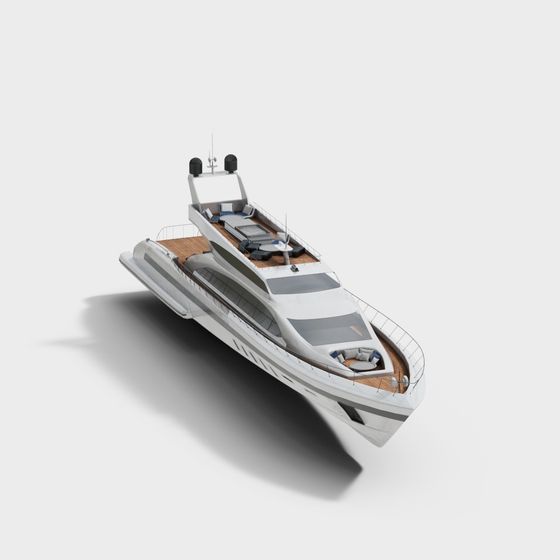 Serenity 3D Model: Modern Yacht Design