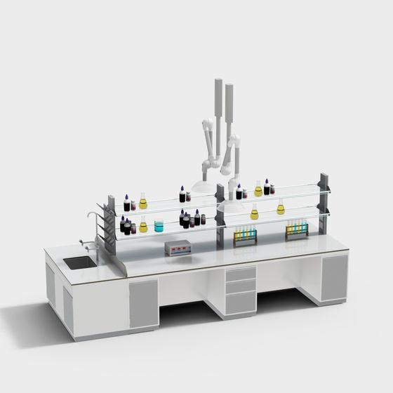 Realistic Laboratory Workbench 3D model