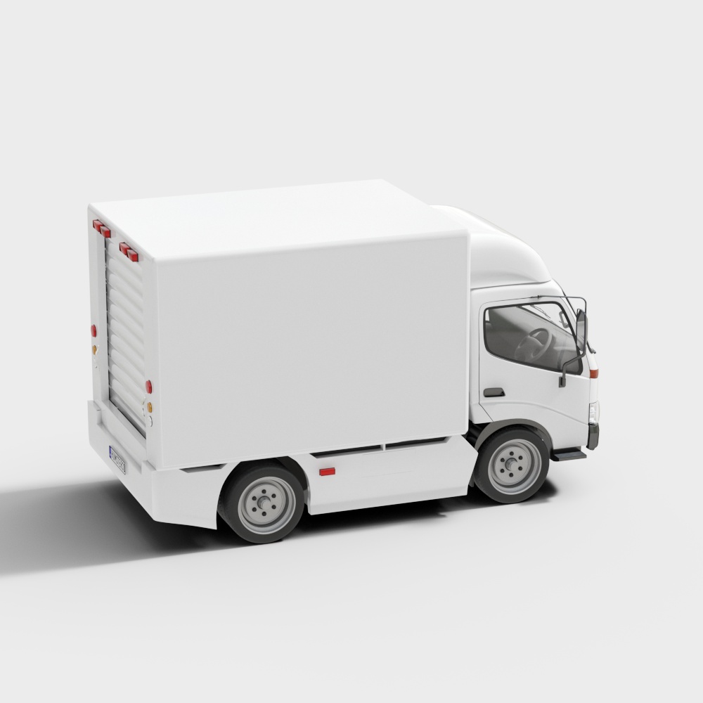 Estacionamiento de camión de caja moderno