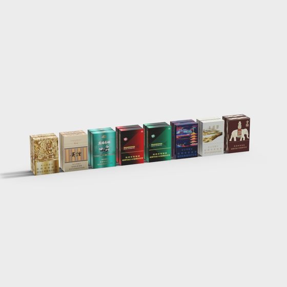 Cigarette Pack Collection 3D model