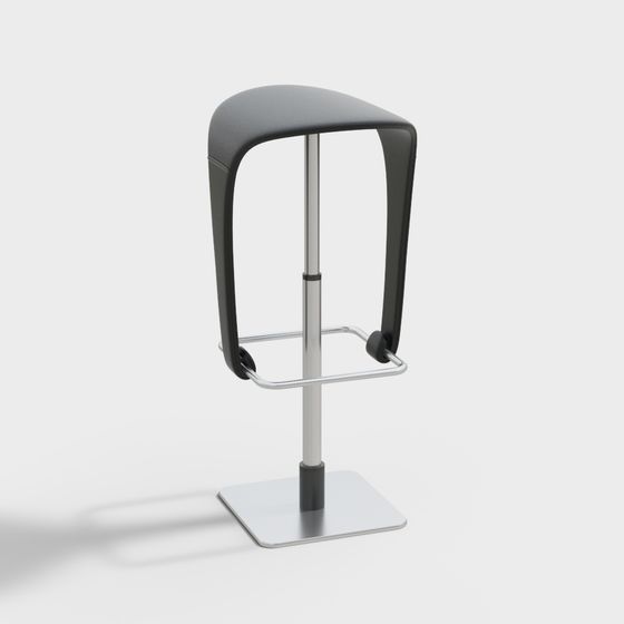 Elegant Minimalist Bar Stool 3D model