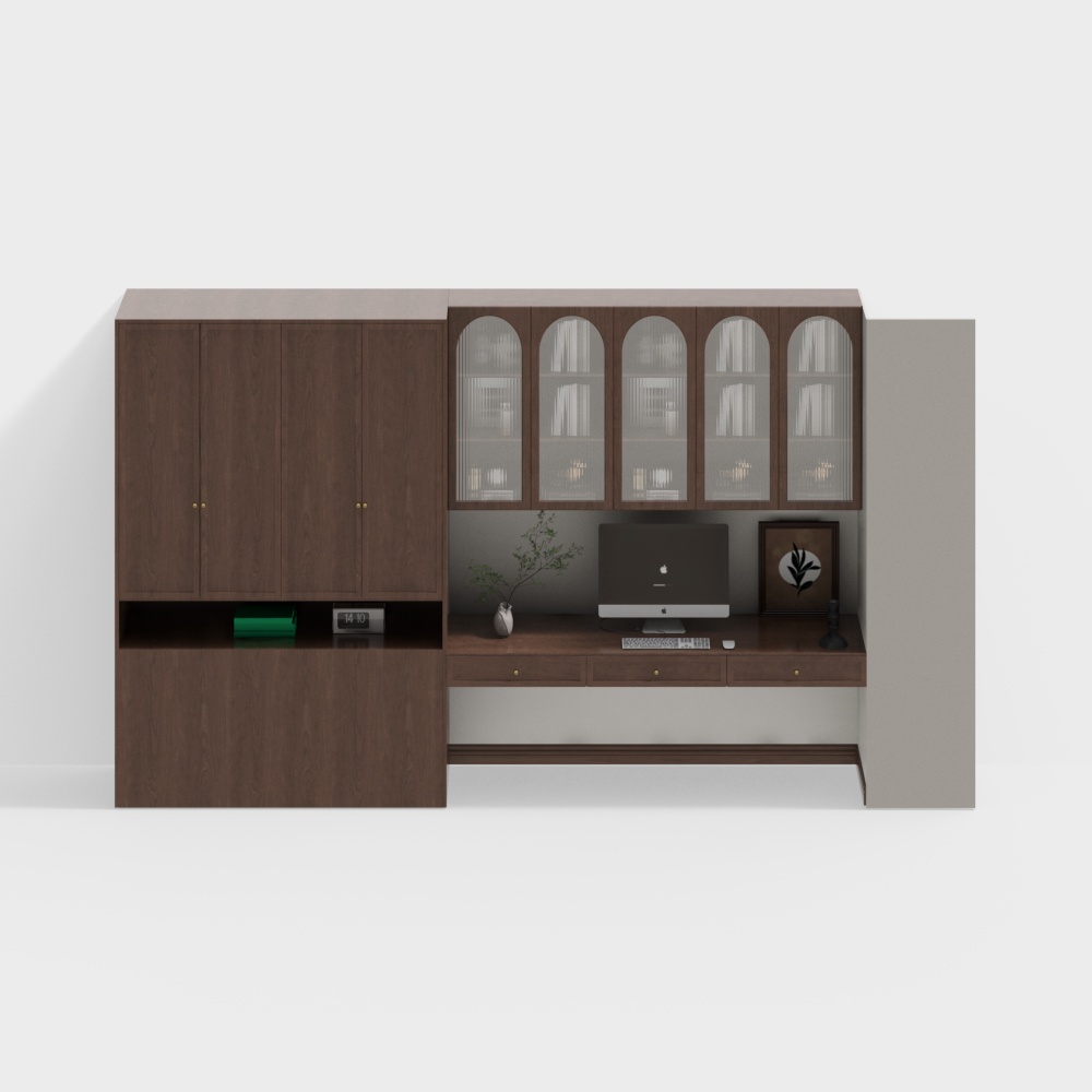 Urban Workspace 3D Model – Wood Texture Interior