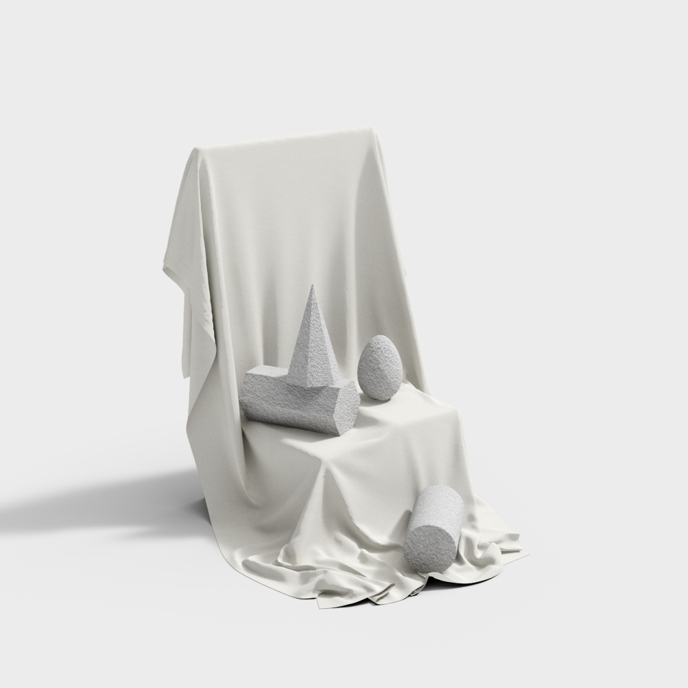 Modern Gypsum Sculpture Scene