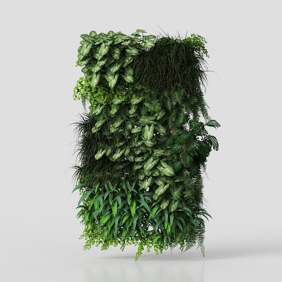 Vertical Garden Wall 3D Model