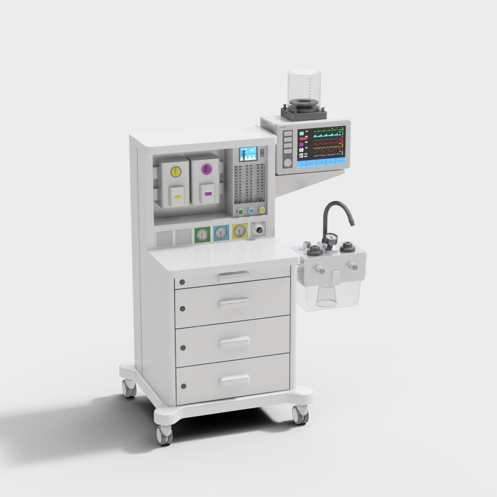 ICU Ventilator 3D model