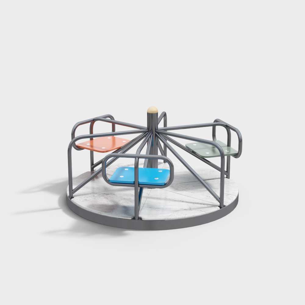 Whimsical Carousel 3D model for Creative Projects