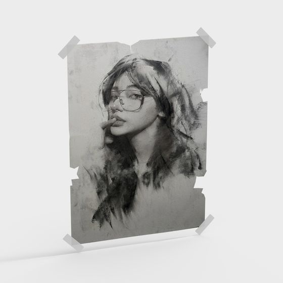 Artistic Low-Poly High-Detail Character 3D model