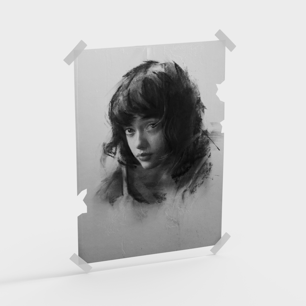 Portrait Sketch of a Modern Chinese Woman