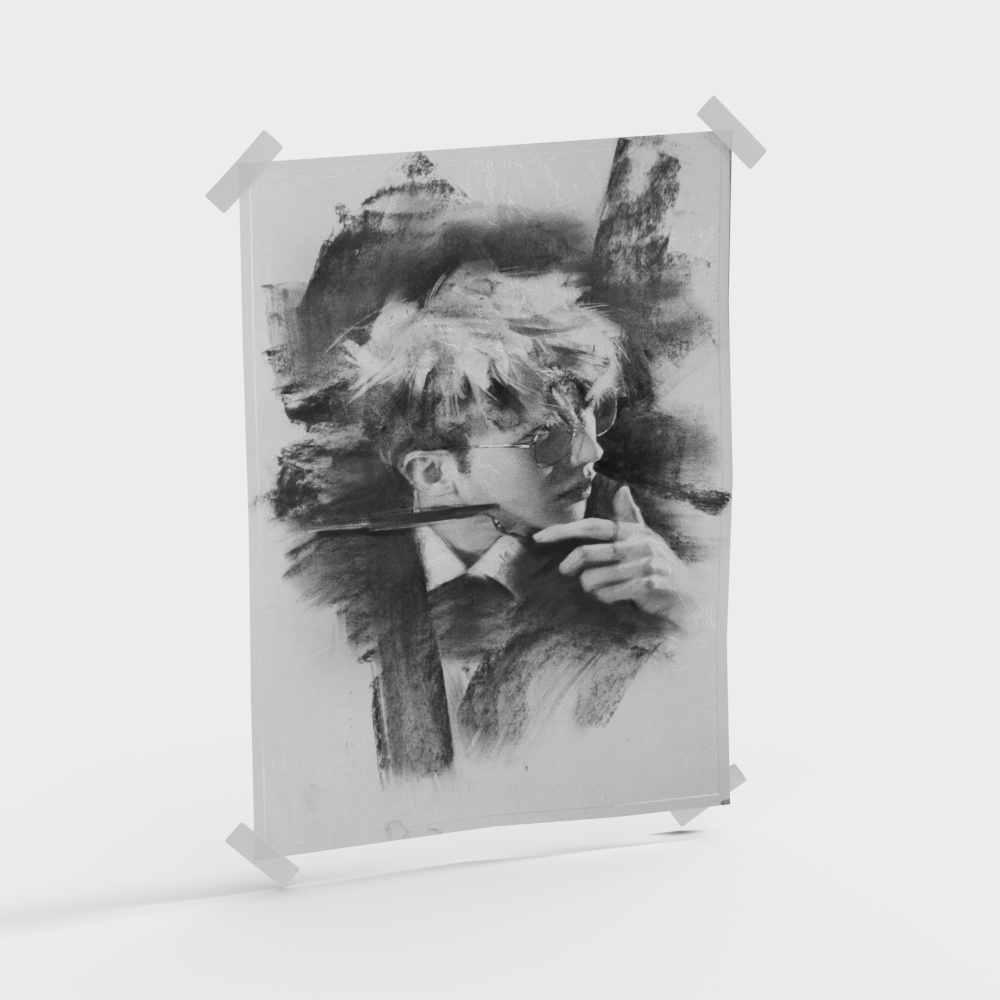 Sketch of Modern Male Character Portrait