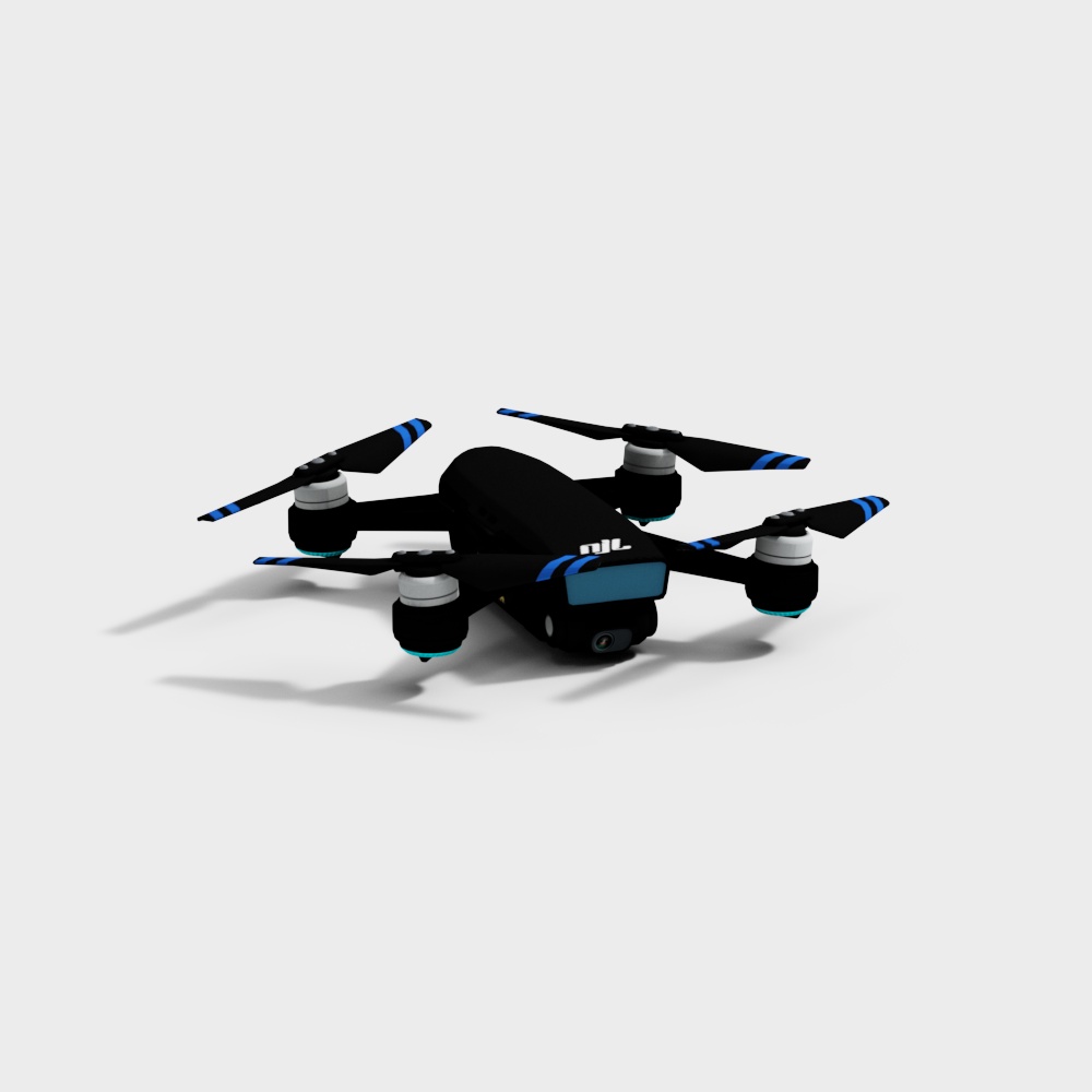 Futuristic Low-Poly Drone 3D model