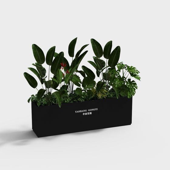 Urban Oasis Low-Poly 3D Model