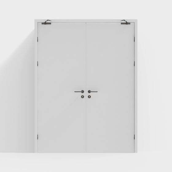 Minimalist Double Door 3D model for Modern Interiors