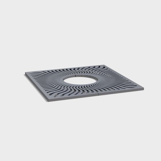 Stylish Square Drain Cover 3D model