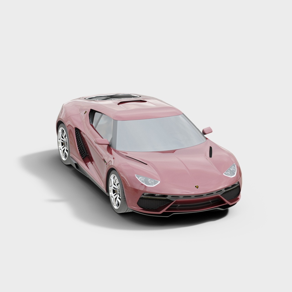 Stylish Low-Poly Sports Car 3D Model