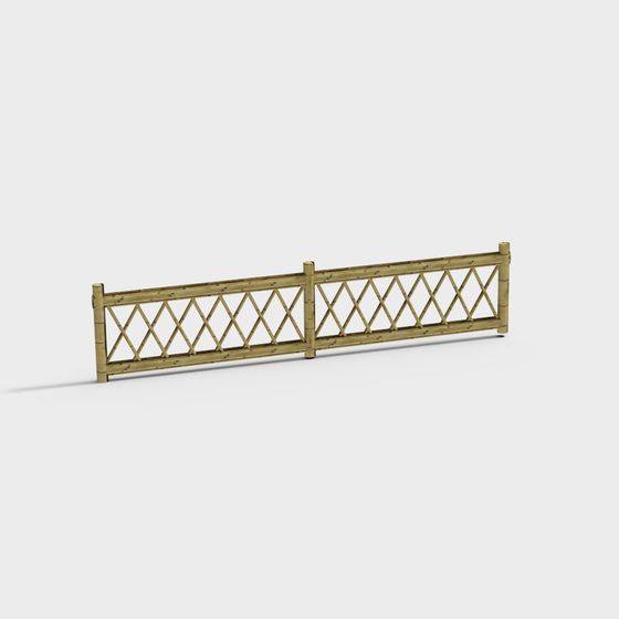 Charming Bamboo Fence 3D model for Natural Environments