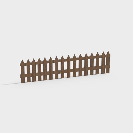 Natural Wood Fence 3D model for Rustic Spaces