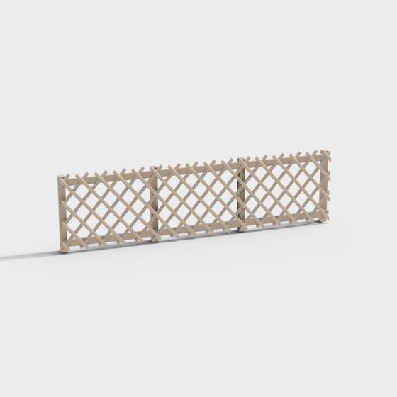 Lattice Fence 3D model for Rustic Spaces